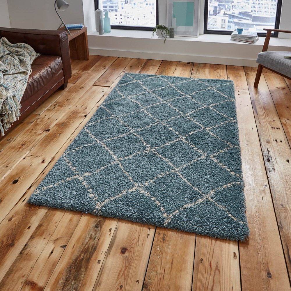 Royal Nomadic 5413 Rugs in Teal Champagne